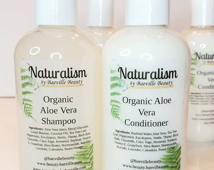 Organic Aloe Vera Shampoo & Conditioner Set|