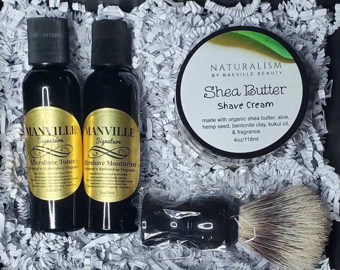 Manville (Men) Shea Butter|Beard Shaving Gift Set