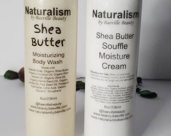 Wholesale Shea Butter Body Wash Set 8oz| Private Label|No Label