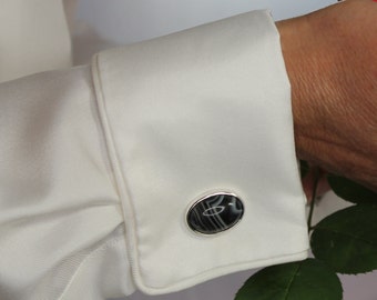 Agate cufflinks