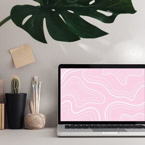 Baby Pink Swirls Digital Download Laptop Wallpaper/screensaver - Etsy