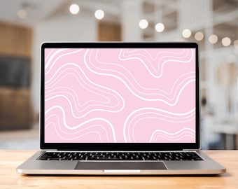 Baby Pink Swirls Digital Download Laptop Wallpaper / Screensaver