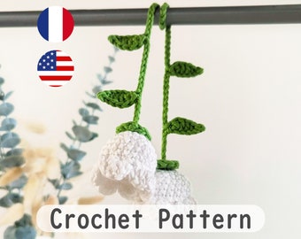 Patron Muguet éternel porte bonheur parfumé amigurumi crochet projet super rapide et facile aucune couture idéal pour les marchés et cadeaux