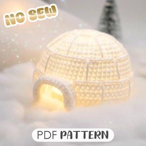 Patron igloo photophore au crochet pour décorer la table à Noël petit projet rapide débutant sans couture idéal pour les marchés