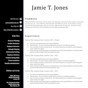 Modern Bold Resume Template + Free Cover Letter + Free References Templates