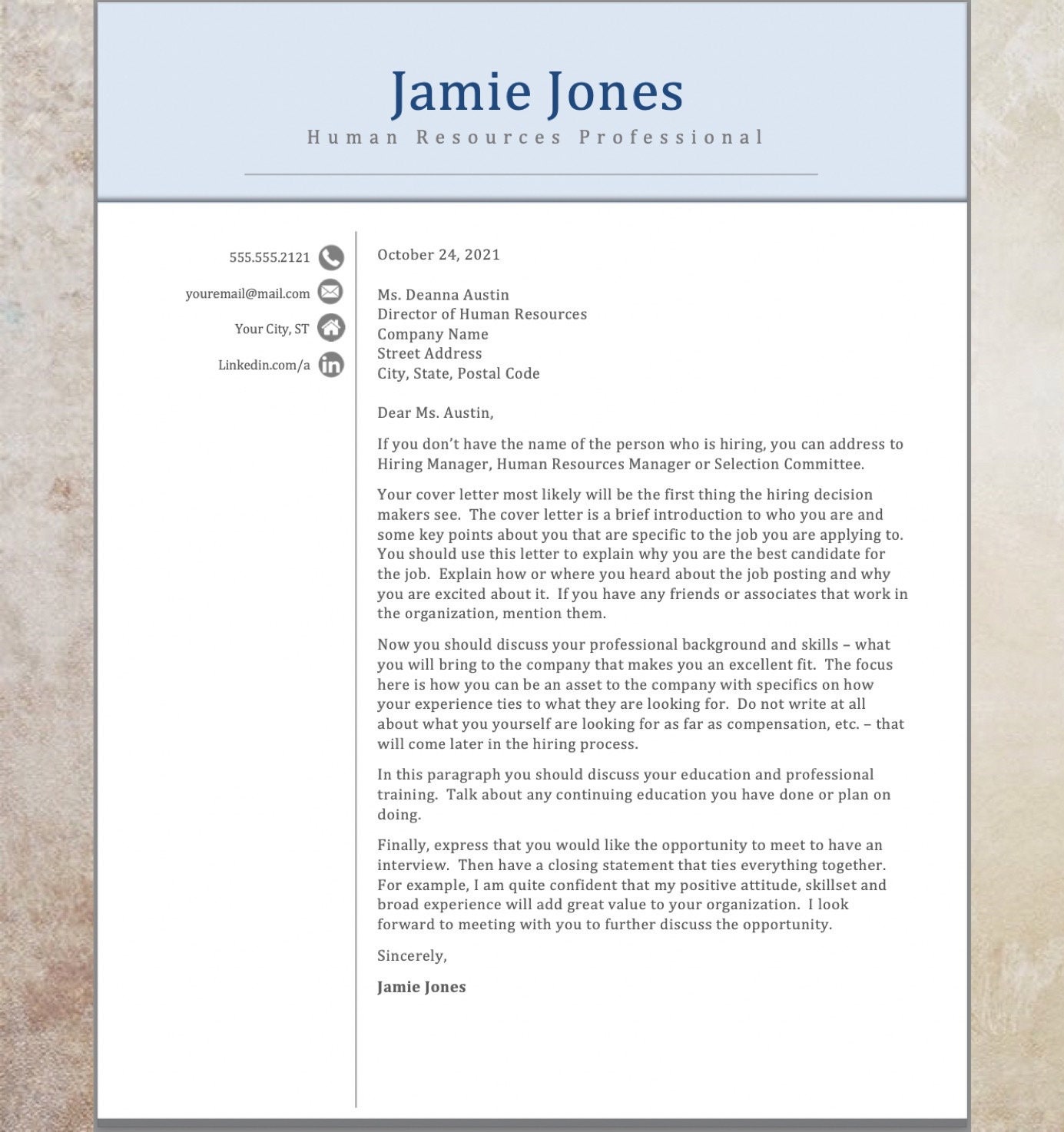 Modern Blue Resume Template + Free Cover Letter + Free References ...