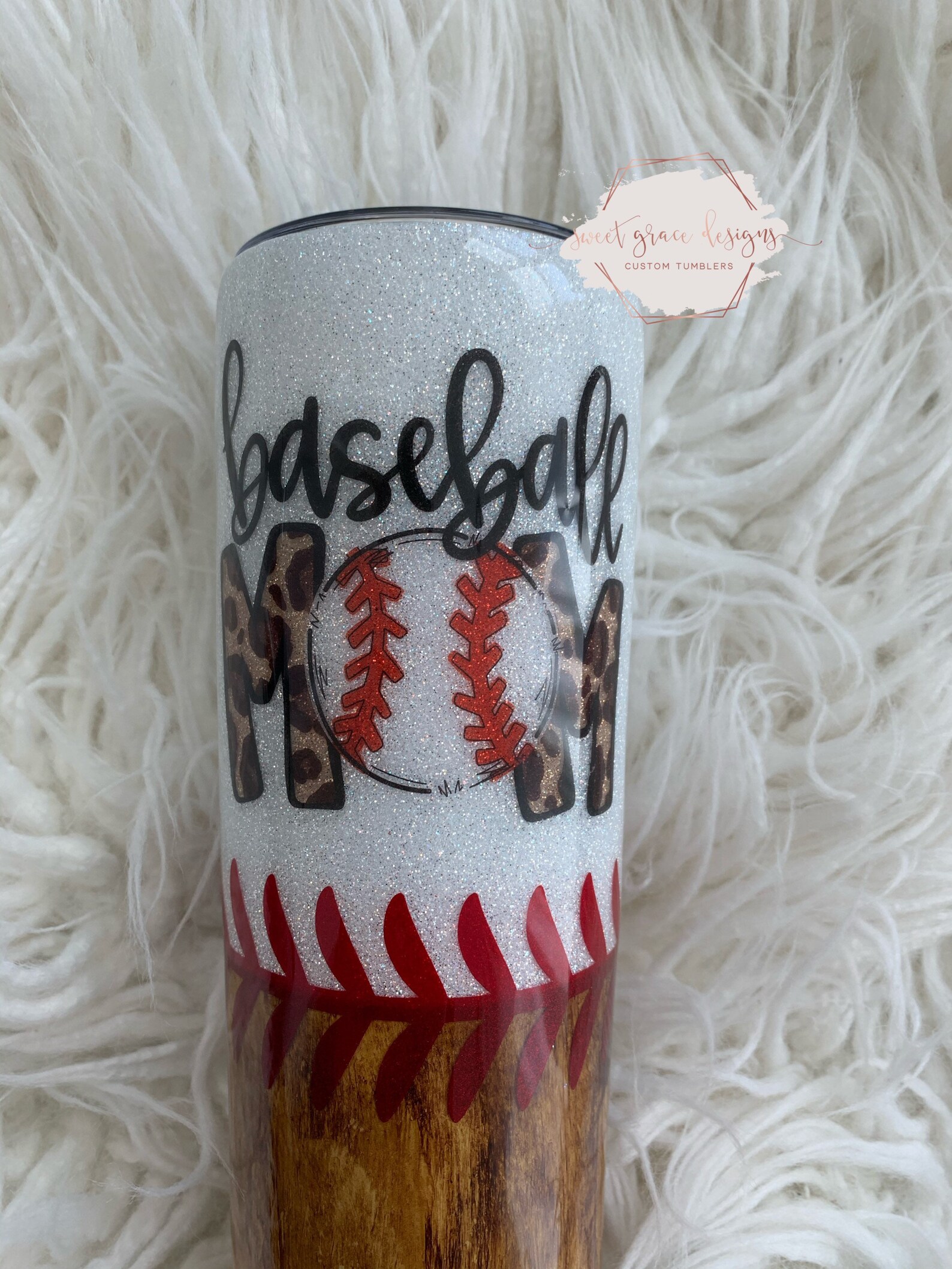 Baseball Mom Tumbler Woodgrain Baseball Bat Tumbler Etsy
