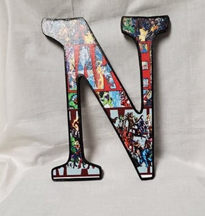 Marvel Comics Inspired 13 Wooden Letters Etsy