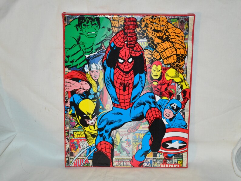 Marvel Comics Canvas 8X10 Etsy