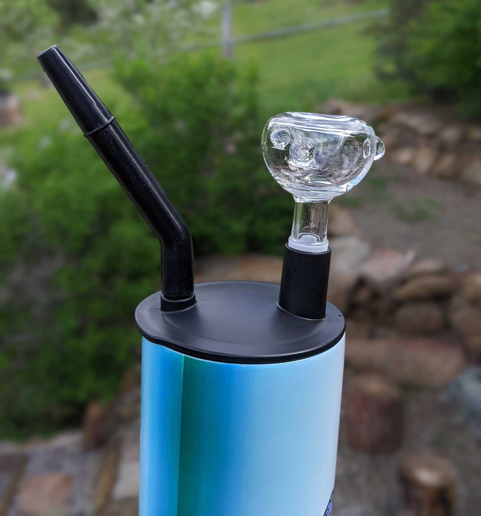 20oz Cold Smoke Hookah Tumbler With Glass Bowl and Stem Etsy