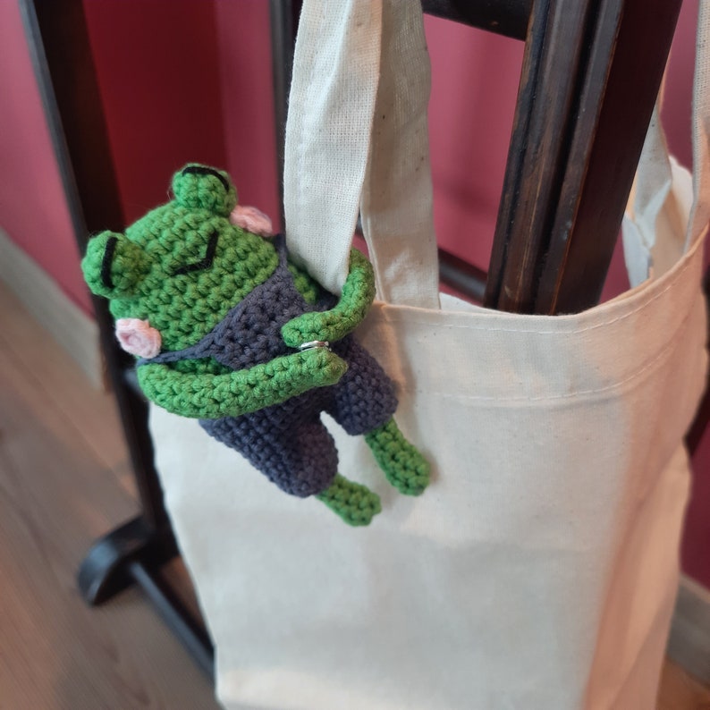 Bag Friend Frog, charm de bolso, charm de bolso, accesorio de bolso, compañero de moda, amante de las ranas, sapo imagen 2