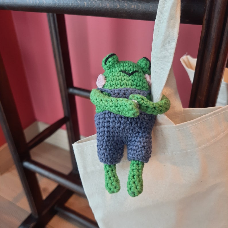 Bag Friend Frog, charm de bolso, charm de bolso, accesorio de bolso, compañero de moda, amante de las ranas, sapo imagen 4