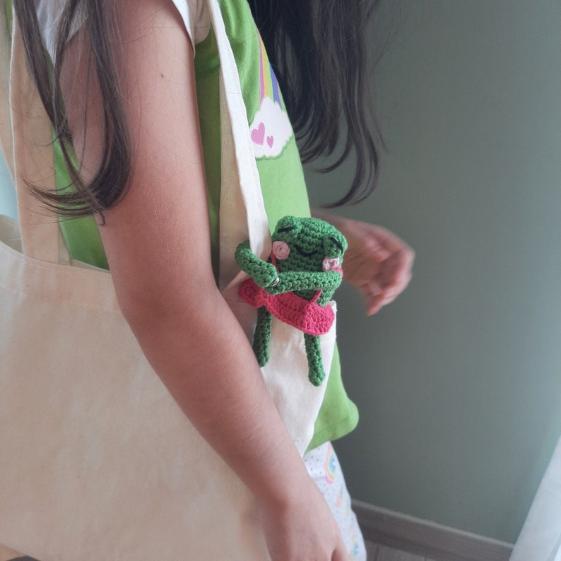 Bag Friend Frog, handbag charm, bag charm, bag accessory, trendy companion, frog lover, toad zdjęcie 1