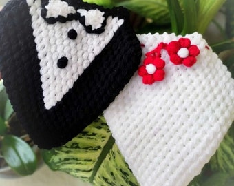 Bath Washcloth for Newly Weds! Special washcloth design for brides and the grooms.