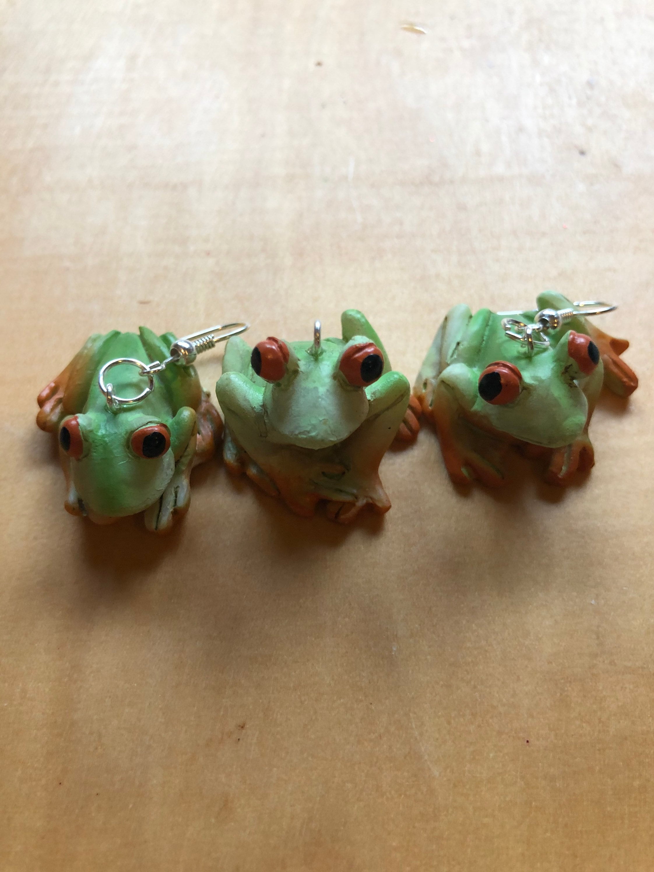 frog earrings etsy