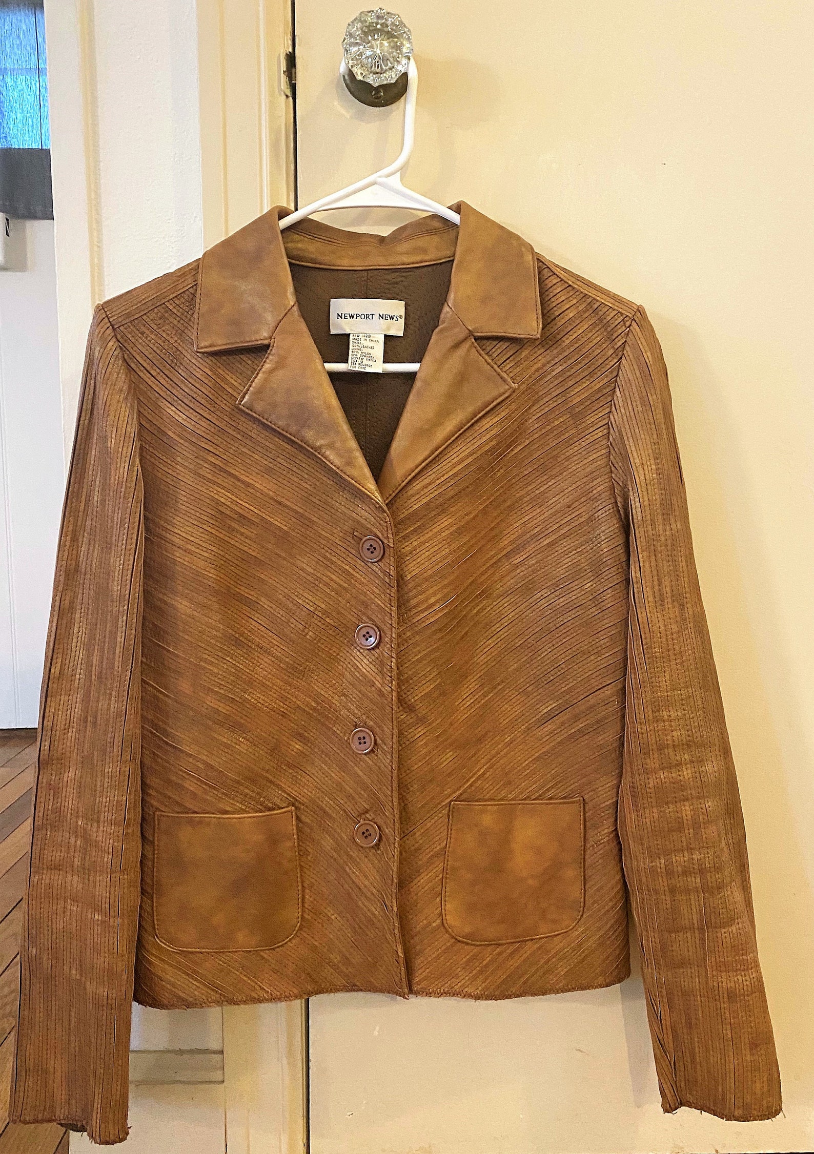 Women's Vintage Brown Leather Jacket Distressed Leather | Etsy