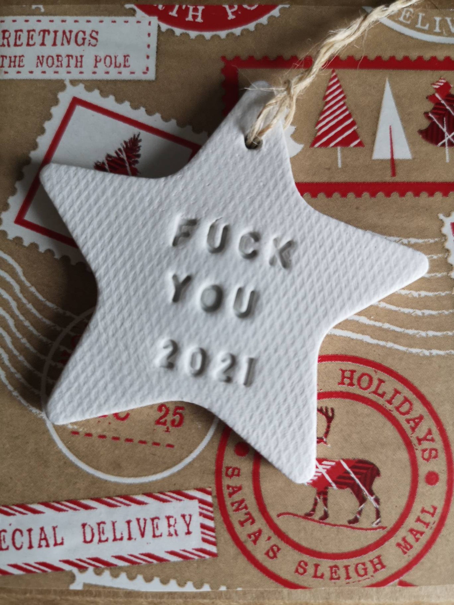 Fuck you 2021 Christmas tree ornament / Christmas tree | Etsy