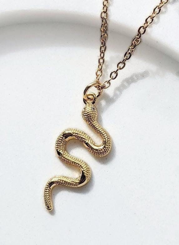 Collana Lunga 55 Cm (22 Pollici) Con Pendente Serpente, Stile Jim Morrison, Vetro, Fatta A Mano UK