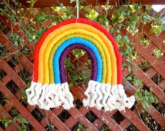 Rainbow Macrame Wall Hanging