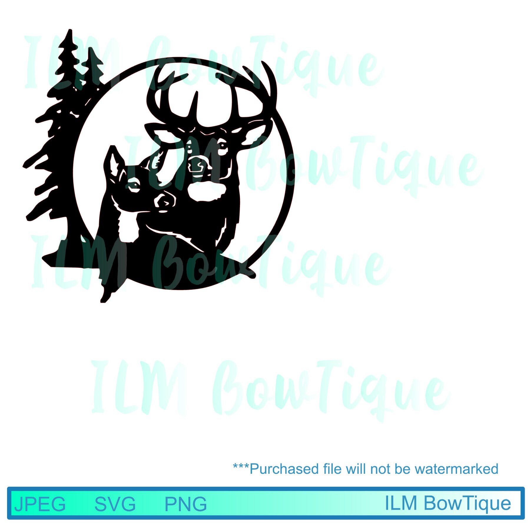 Buck and Doe SVG PNG JPEG | Etsy