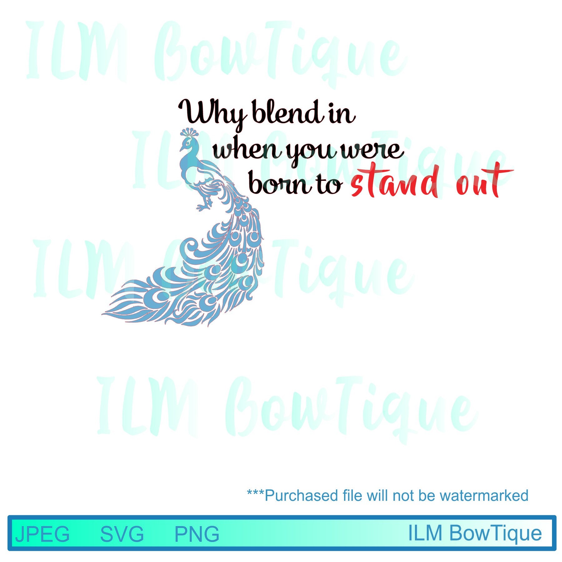 Download Peacock Quote Svg File Etsy