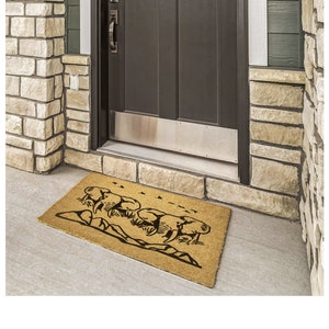 Africa Zone Door Mat - Alpha Phi Alpha Gorilla Broken Style Door Mat