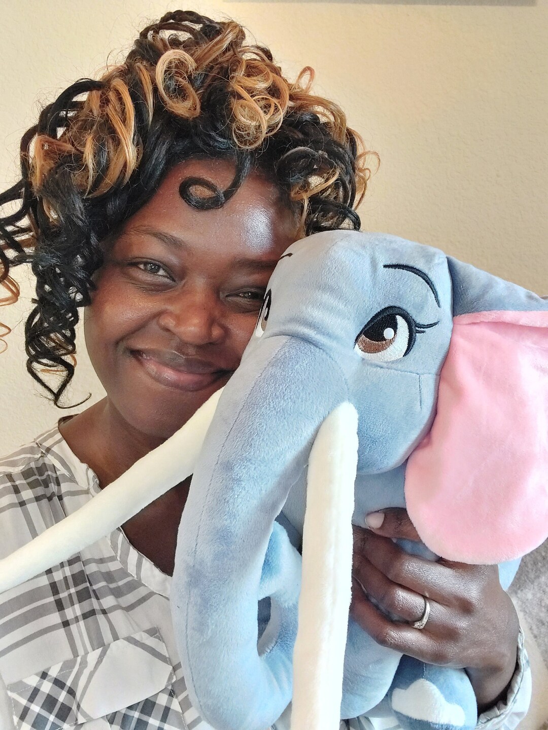 Cuddly Large Soft Plush Elephant Toy 18 Lila Stuffed Safari Elephant ...