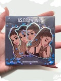MY , holographic glitter vinyl stickers product logo