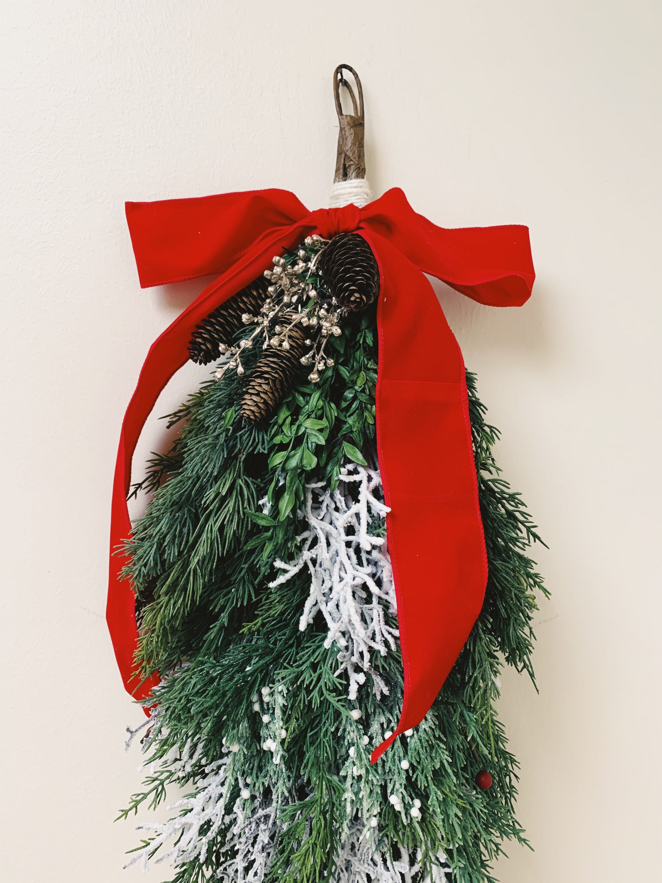 Door swag holiday door swag Christmas swag evergreen swag Etsy