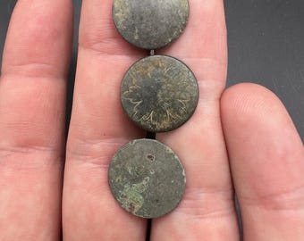 Civil War Era dug flat buttons - Colonial Era Flat Buttons - Antique Buttons - Civil War Buttons - Relics - 1800s Buttons - Tombac Button