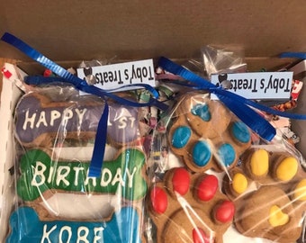 Golosinas caseras para perros con mantequilla de maní, arándanos y plátano