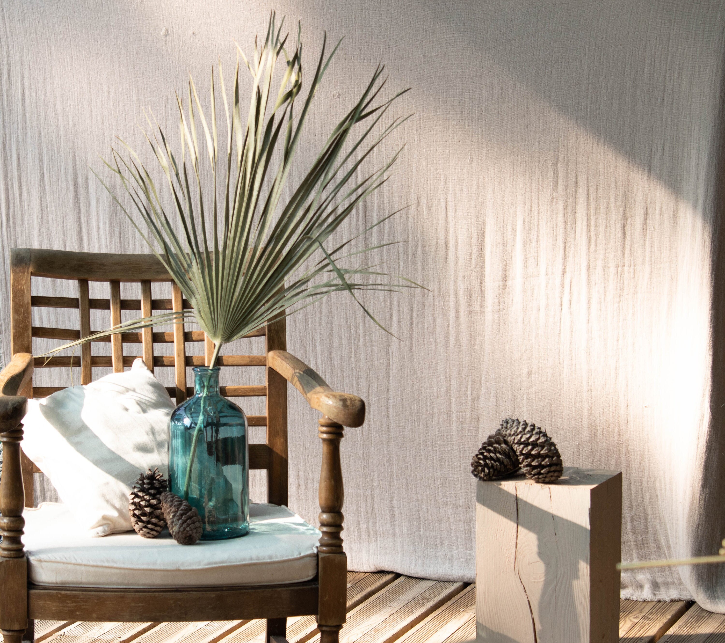 Palme Séchée Verte, Feuille de Palmier Séchée