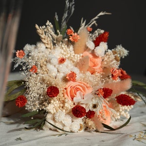 Droogbloemenboeket, bruidsboeket, decoratief boeket, kerstboeket