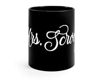 Christmas Mug Mrs. Scrooge Black Mug for Christmas