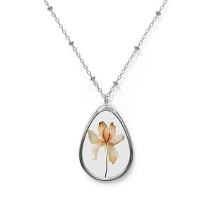 Flower Necklace July Birth Flower Unique Gift for Birthday Mother&#39;s Day Christmas Bridesmaid