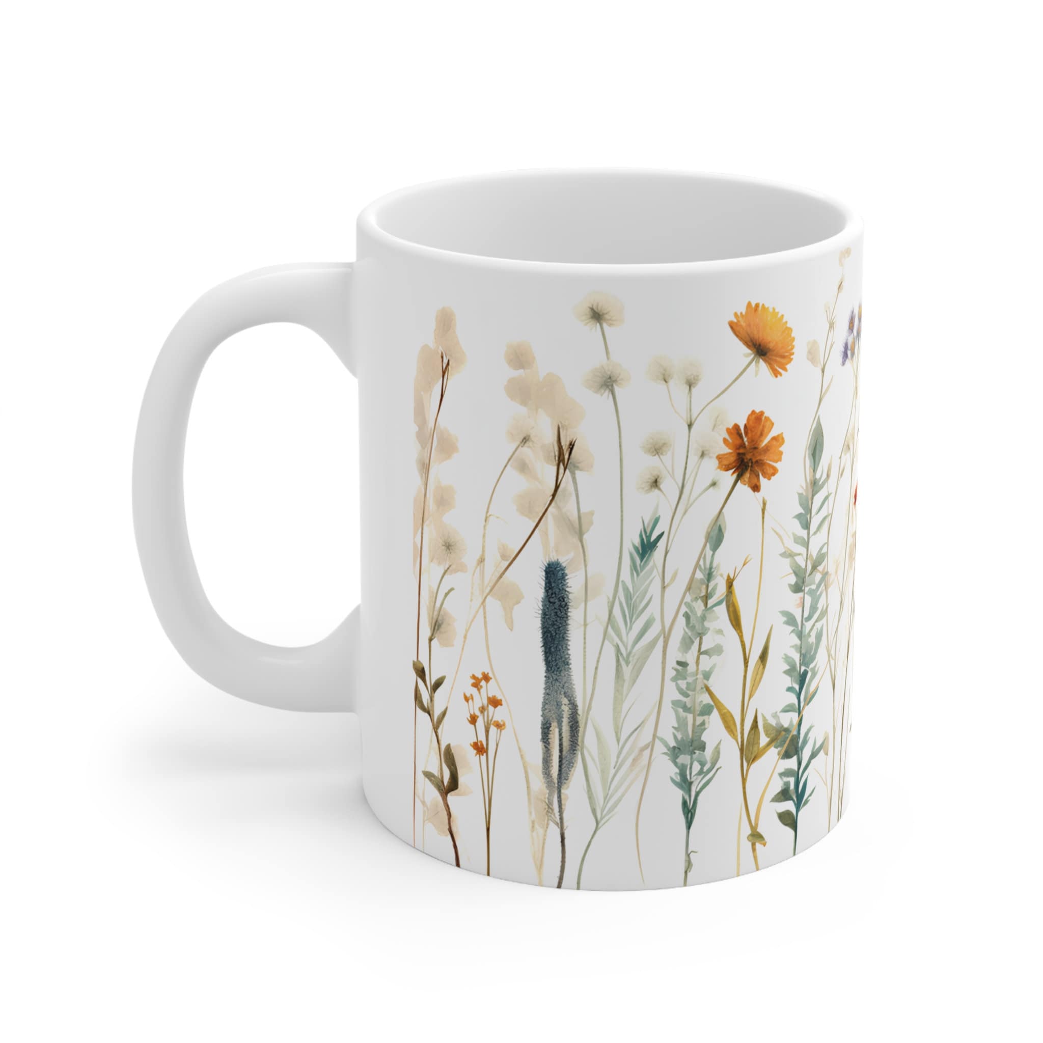 Wildflower Mug, Boho Flower Design, Flower Mug, Nature, Mother's Day ...