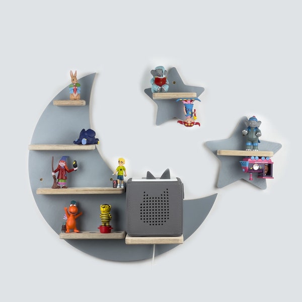 moon and star - Tonie shelf for up to 36 Tonie figures