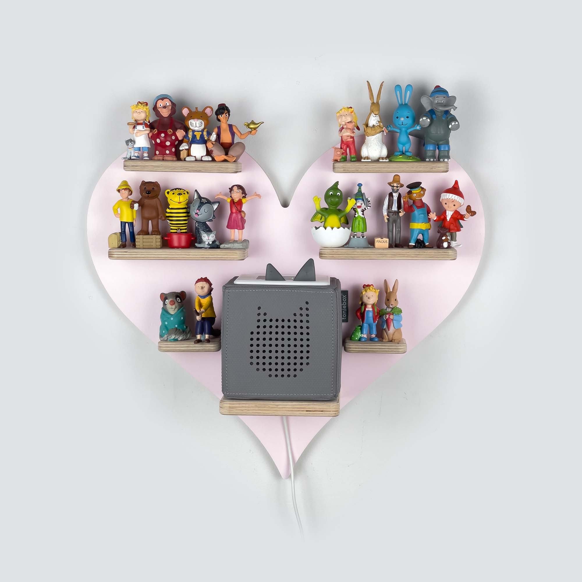 Heart Tonie shelf for the Toniebox and up to 20 figures