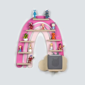 Rainbow Tonie shelf for the Toniebox and up to 34 figures
