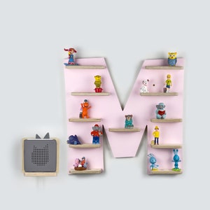 Letter M Tonie shelf for the Toniebox and up to 48 Tonie figures