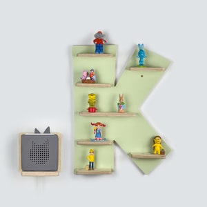 Letter K Tonie shelf for the Toniebox and up to 29 Tonie figures