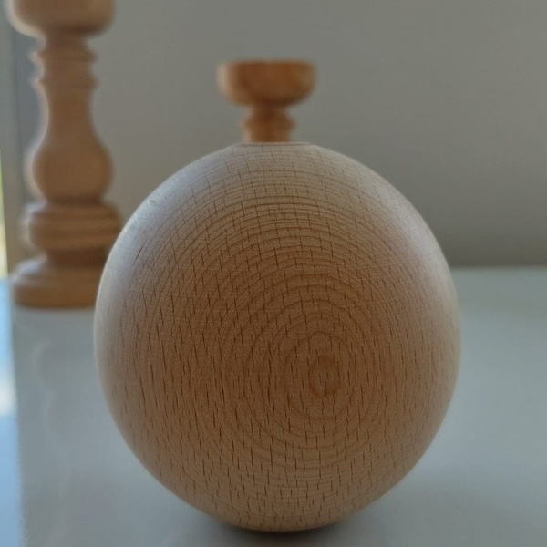 4 pieds de meuble en bois en forme de boule