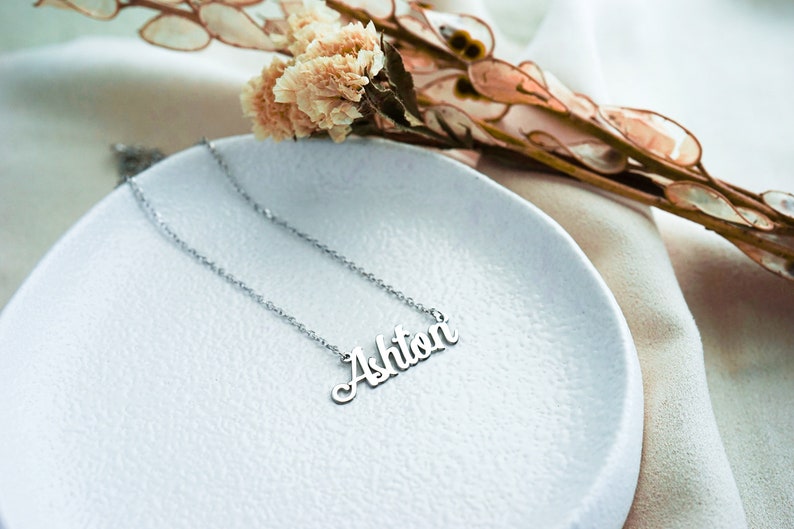 Name Necklace Personalized My name necklace Engraved Name necklace Name Necklaces for Women in Golden Silver