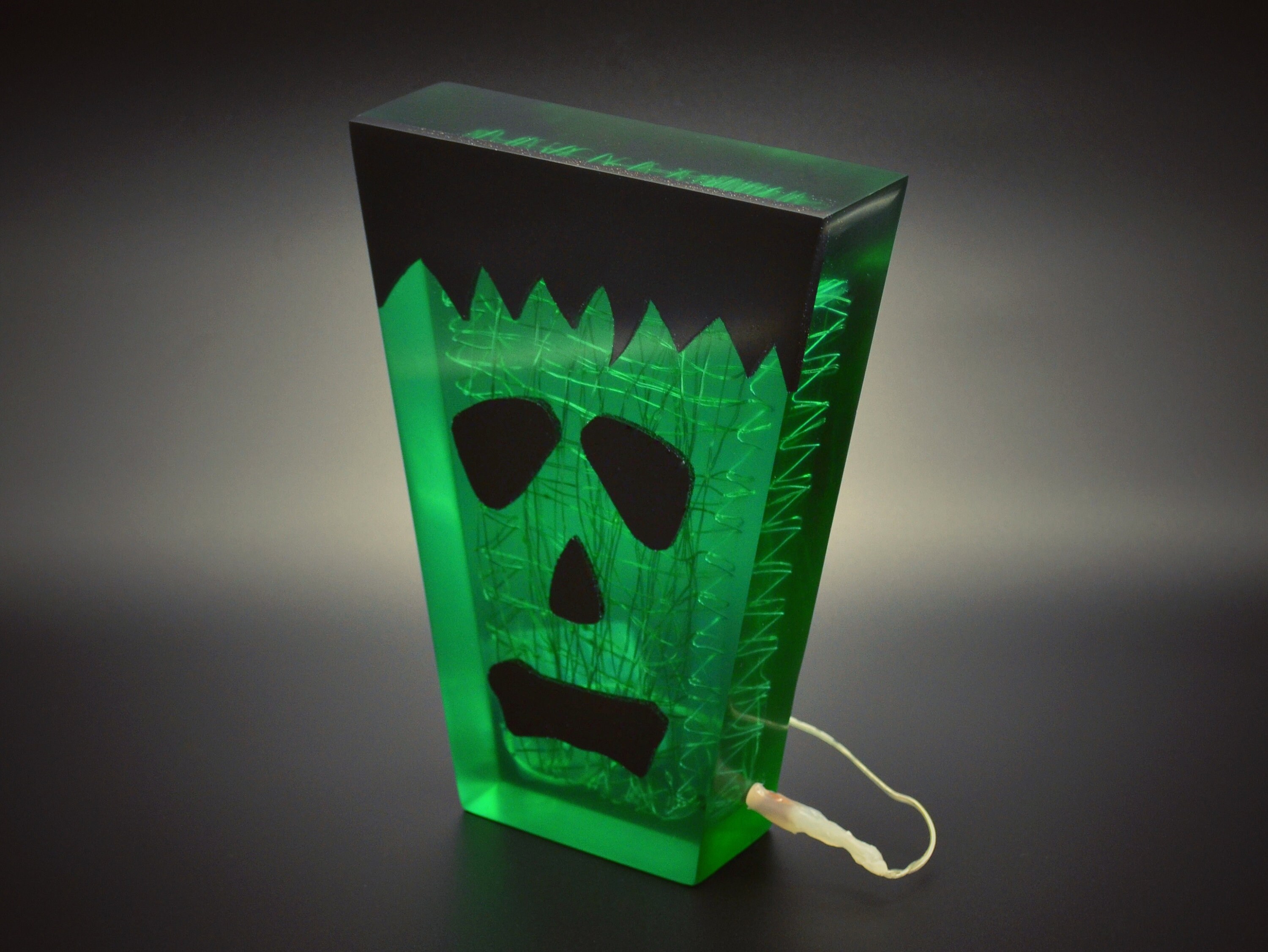Frankenstein Monster Halloween Epoxy Lamp Etsy