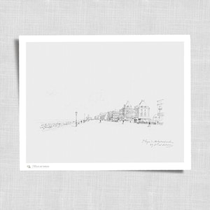 Paris Print France Etching Sketch Vintage Wall Art Minimalist City Drawing - Printable French Decor Downloadable | 200