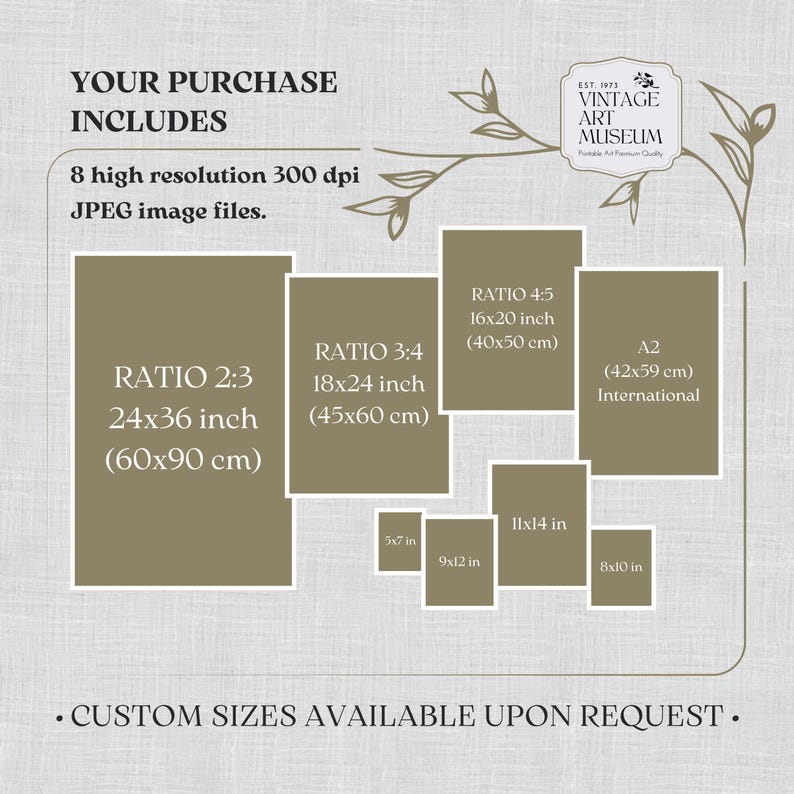 Oak Tree Autumn Forest Fall Art Print, Unique Vintage Style Wall Art