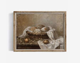 Cottagecore Easter Egg Still Life: French Country Spring Decor (Digital Print Download) | 243