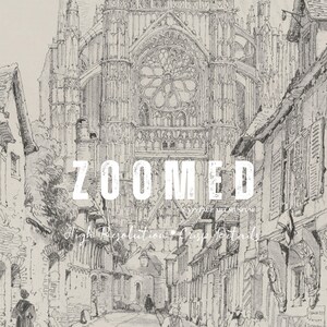 French Cathedral Sketch Print: Vintage Gothic Architecture (Digital Download) | 174 image 4