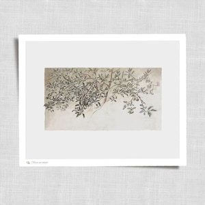 Vintage Neutral Apple Tree Sketch Artwork Print Muted Watercolor - Farmhouse Kitchen Printable Wall Art Muted Tones Decor Downloadable | 162