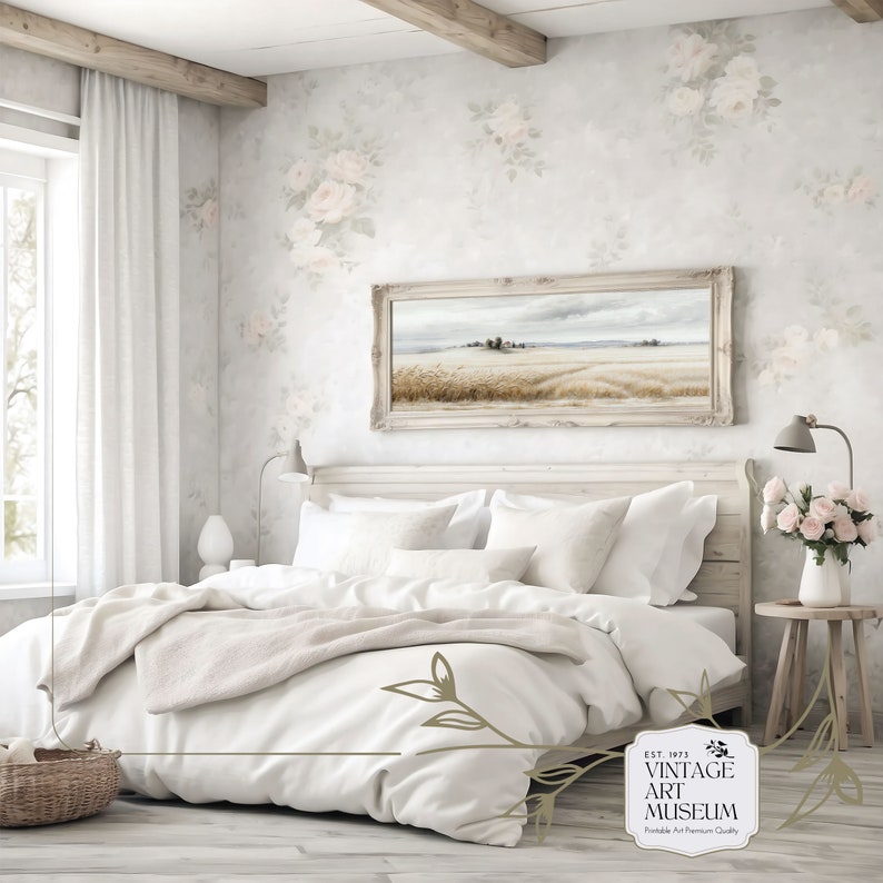 Artistic over bed printable with country farmhouse aesthetic